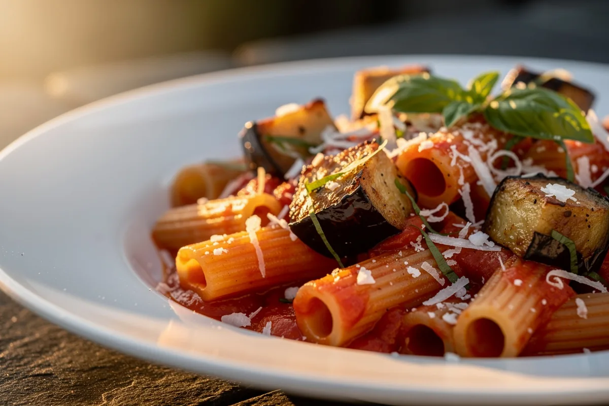 Pasta alla norma con melanzane dorate e mai unte
