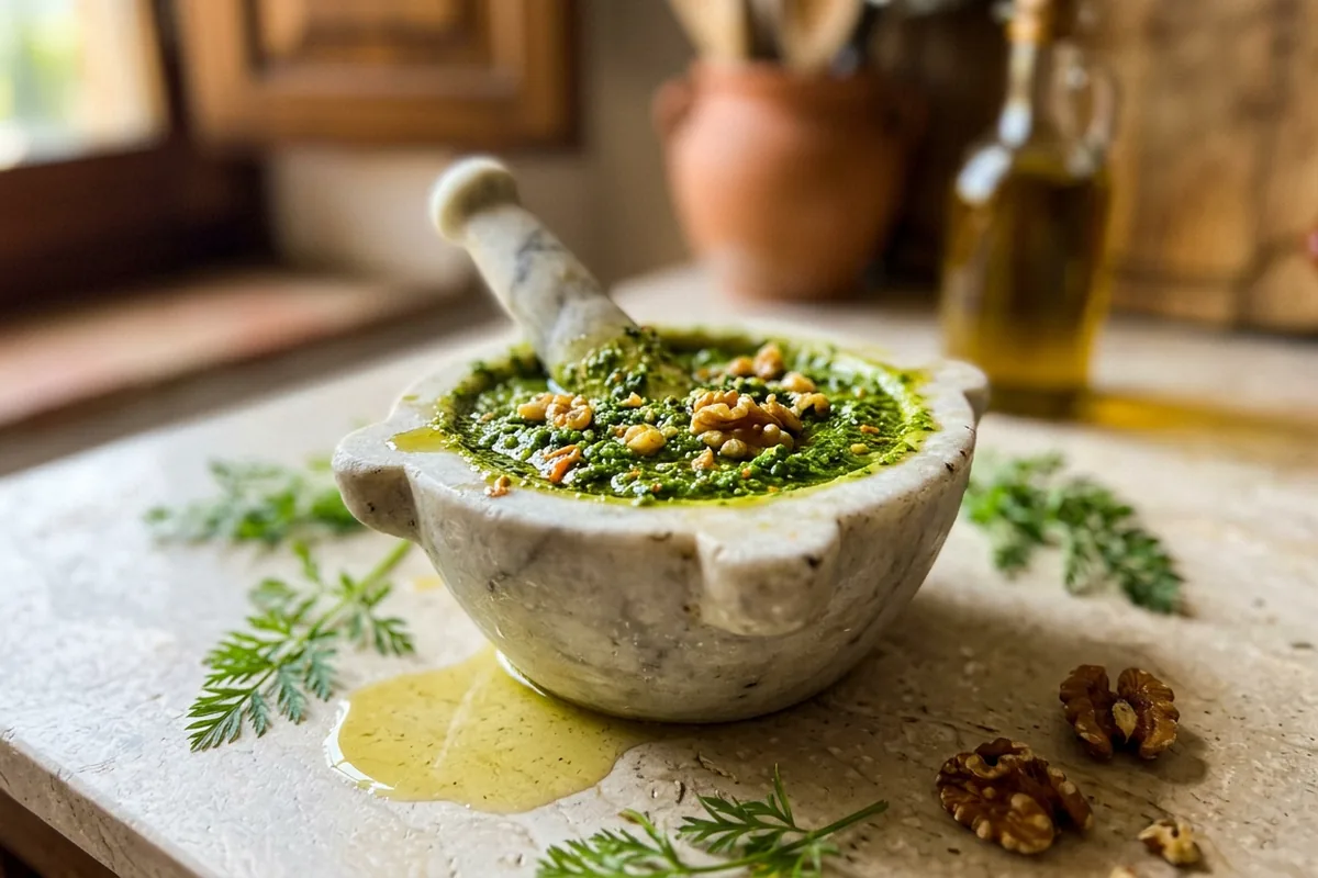 Pesto di foglie di carota perfetto a crudo: il segreto per non farlo diventare amaro