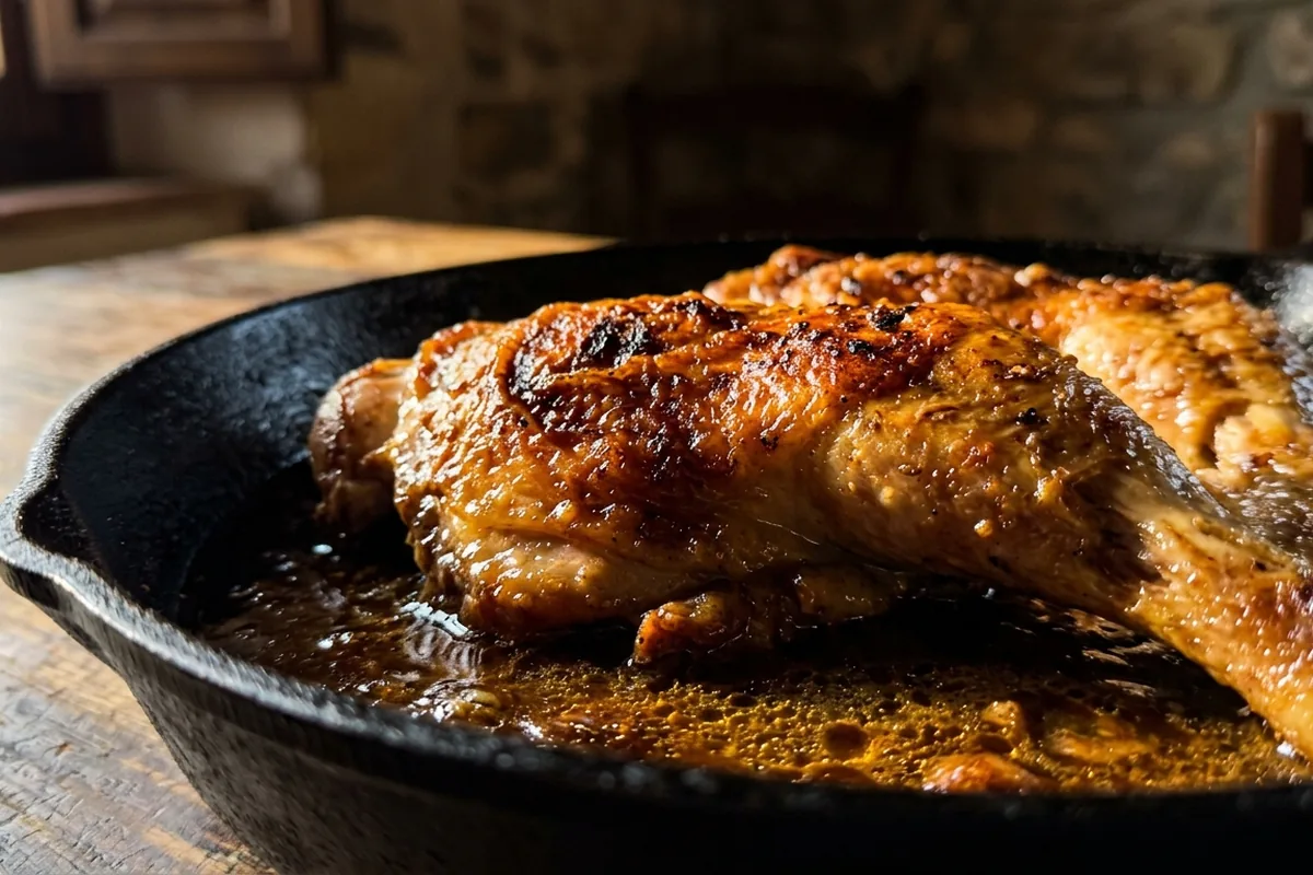 Pollo in padella tenero e saporito che si cuoce da solo