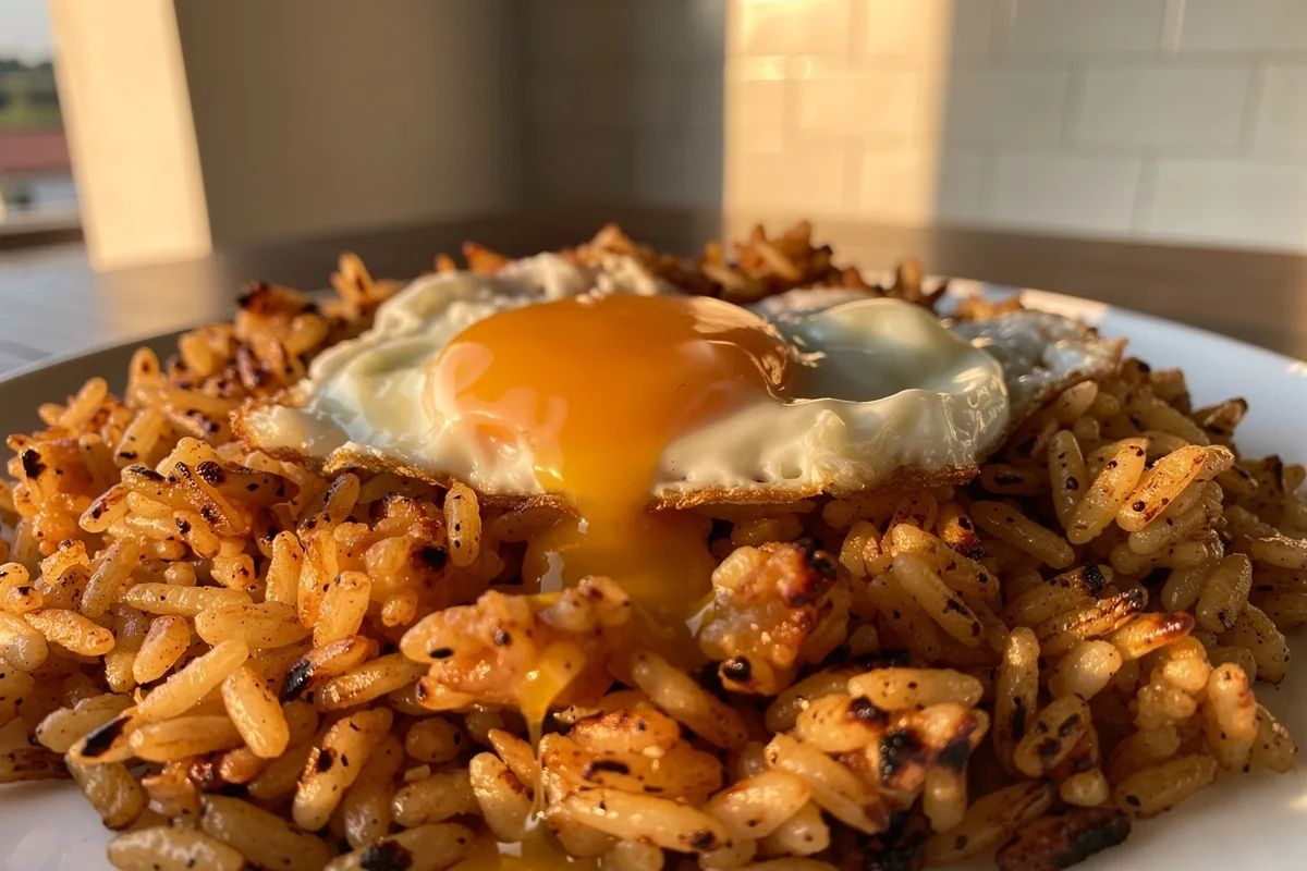 Riso e uova stile street food: il trucco della padella rovente