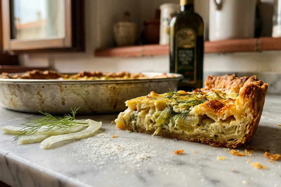 Torta salata con scarti di finocchio: il trucco per non sprecare nulla