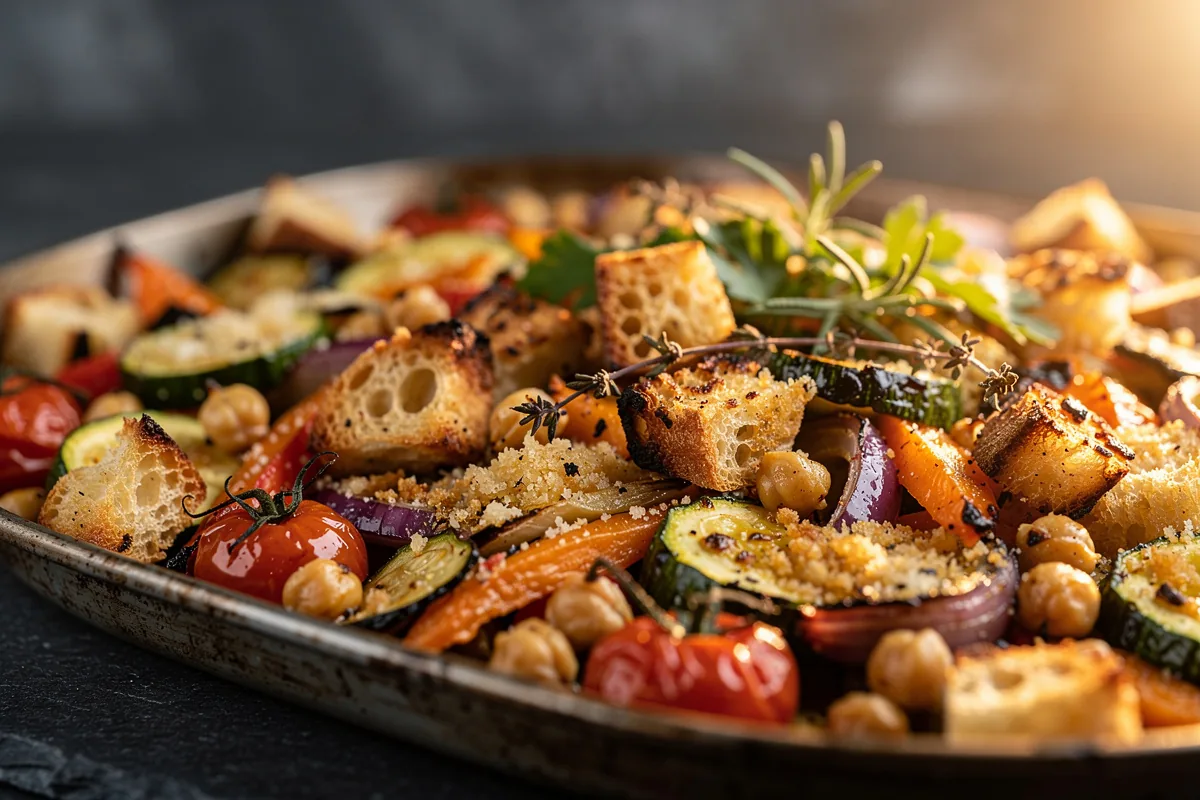 Verdure miste al forno che diventano un piatto completo senza sprechi